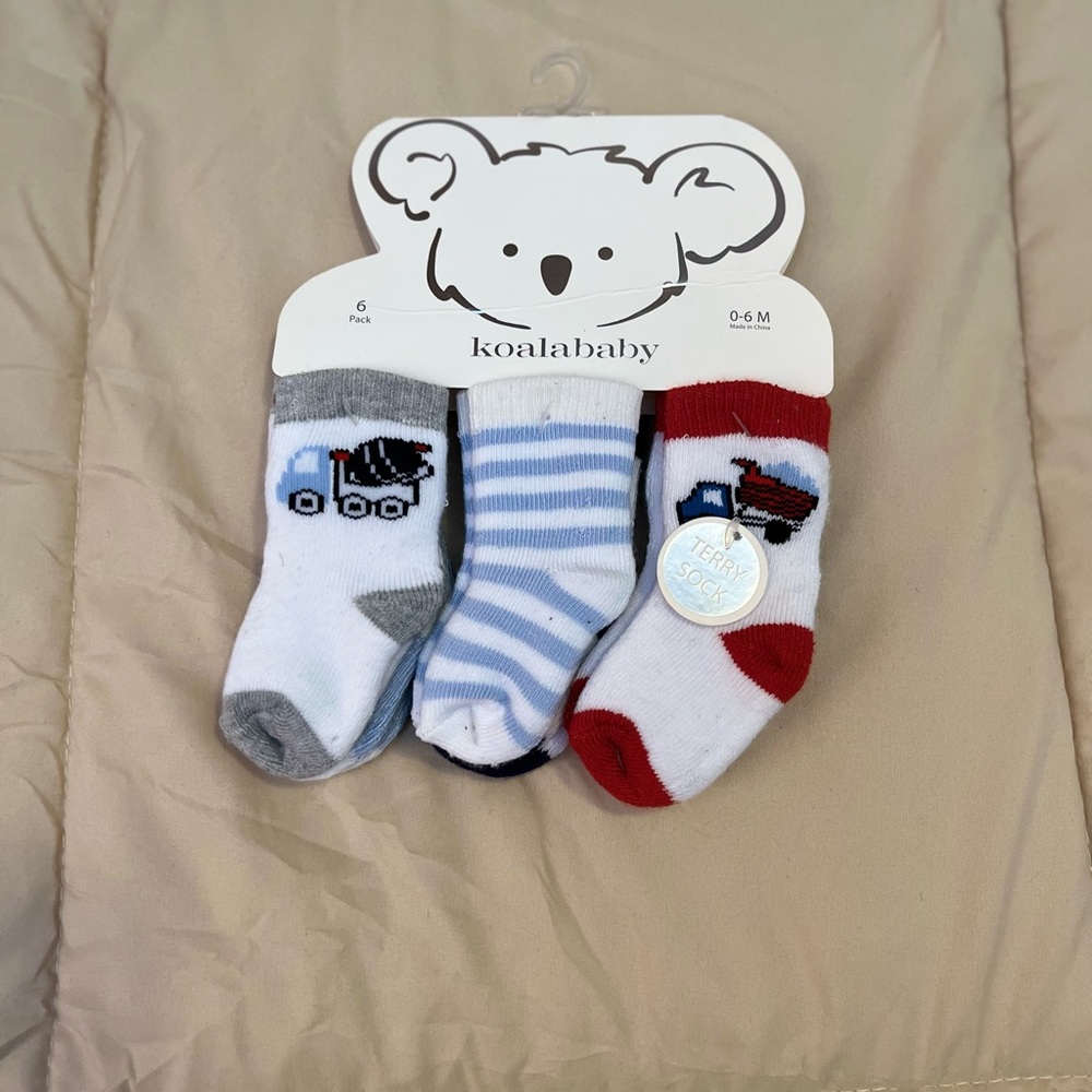 Koala Baby 0-6 months socks 6pk